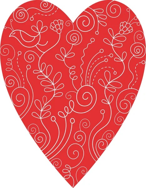 Червоний квіткового серця — стоковий вектор