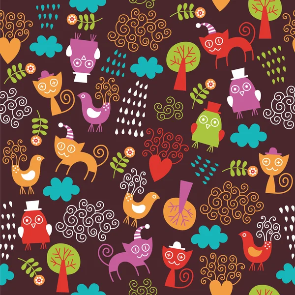 Cute seamless children pattern — Stock Vector