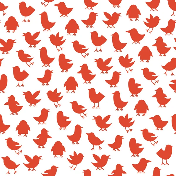 Bezszwowy wzór z ptakami — Wektor stockowy