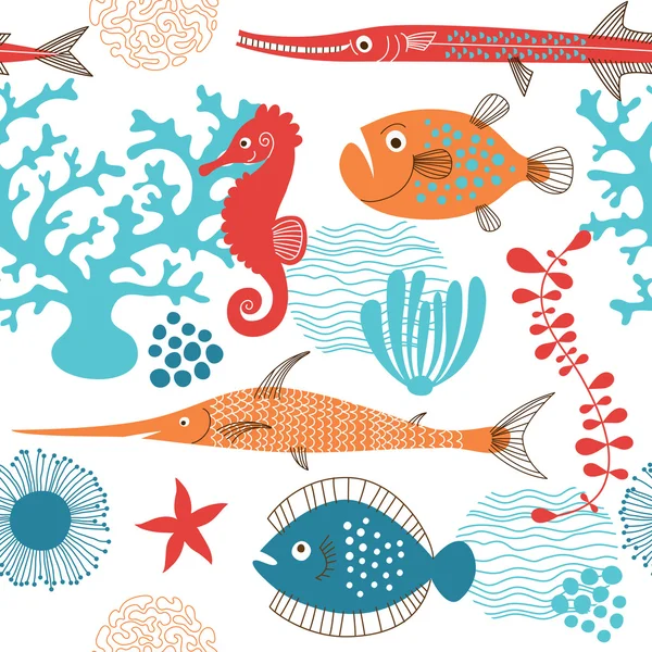 鱼类海洋生物 — 图库矢量图片