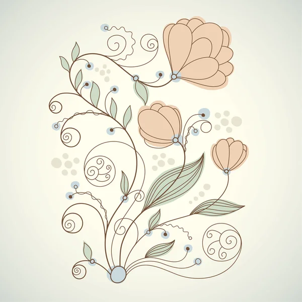 Ilustración vector floral — Vector de stock