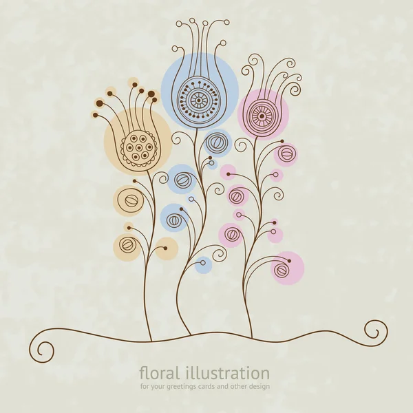 Ilustración vector floral — Archivo Imágenes Vectoriales