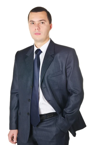 Ung affärsman i kostym — Stockfoto