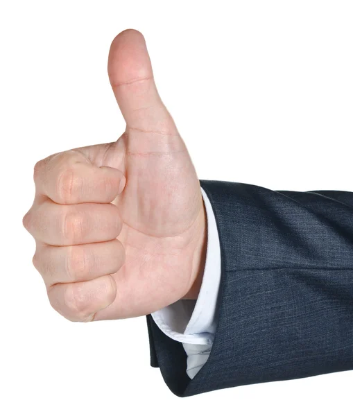 Businessman hand with thumb up — Stock Photo, Image
