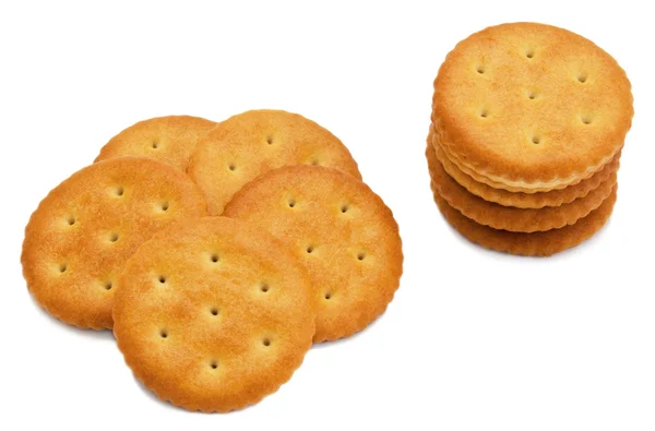 Cracker isolato su bianco — Foto Stock