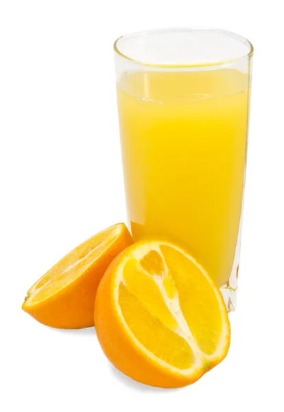 stock image Orange juice and slices of orange