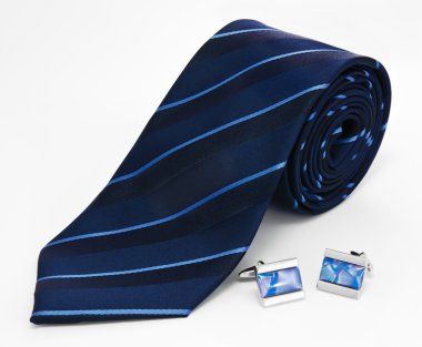 Man cufflinks and tie clipart