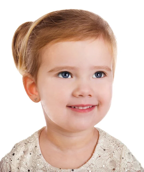 Portret de zâmbet drăguț fetiță — Fotografie, imagine de stoc