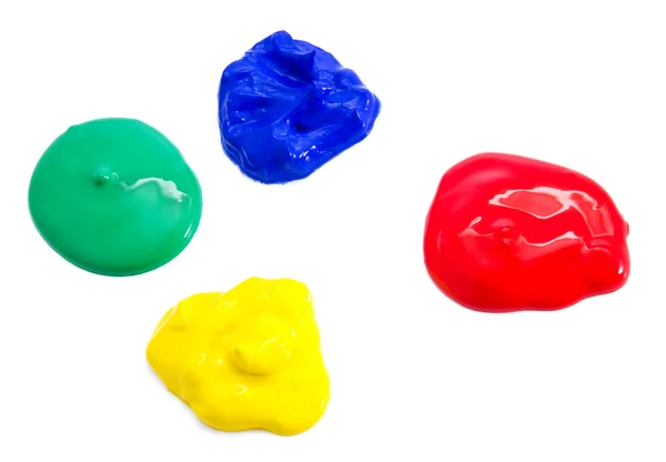 Quatro guaches coloridos — Fotografia de Stock