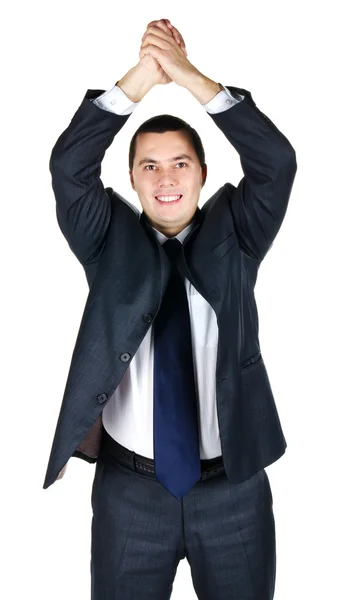 Portret van een gelukkige zakenman — Stockfoto