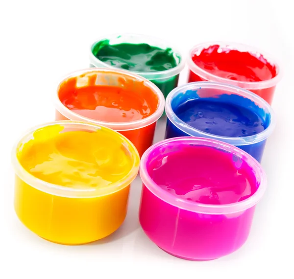 Multi-colored gouache paint — Stock Photo, Image