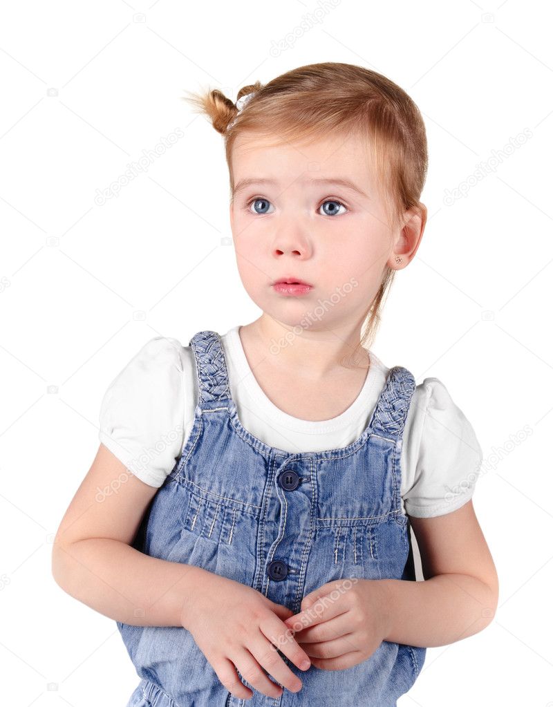 Portrait of surprised little girl