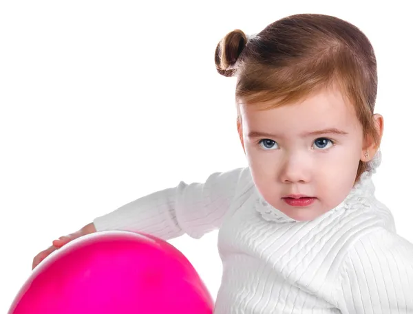 stock image Portrait of cute little girl with balloon