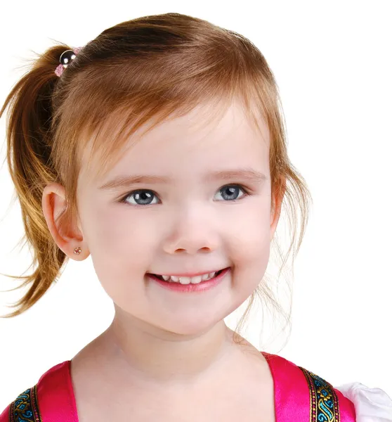 Retrato de la niña sonriente feliz — Foto de Stock