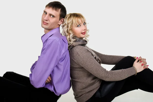 Portrait of happy young couple — Stock Photo, Image
