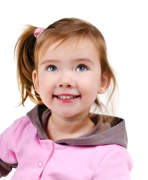Πορτρέτο του χαρούμενου μικρού κοριτσιού — Φωτογραφία Αρχείου