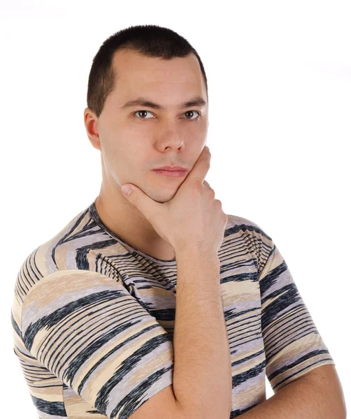 Portrait of a handsome thinking young man — Stock Photo, Image
