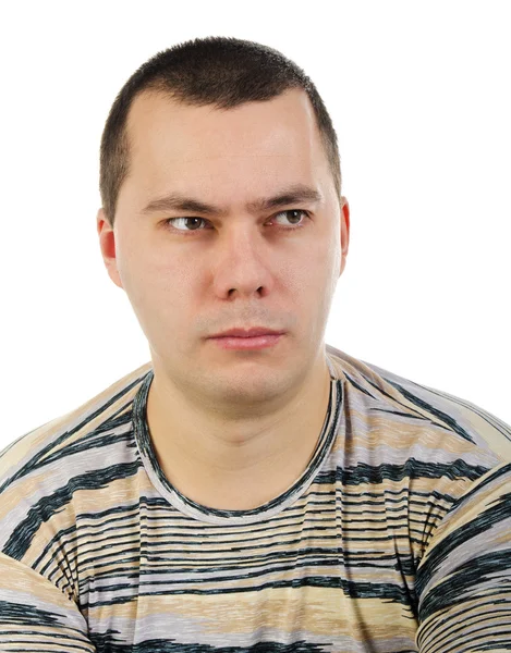 Портрет рассерженного молодого человека — стоковое фото