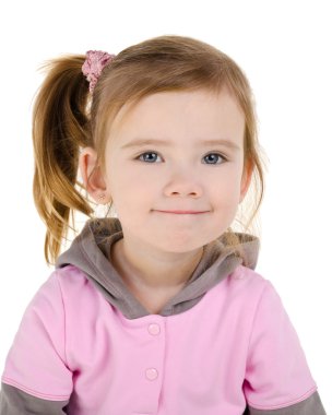 gülümseyen sevimli küçük kız portresi
