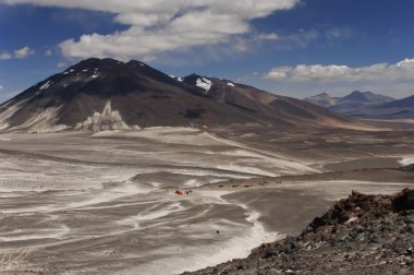 Atacama basecamp for ojos del salado volcano ascent clipart