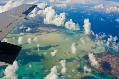 Turks ve caicos lagune uçaktan vurdu