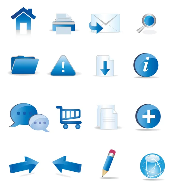 stock vector Blue icons set