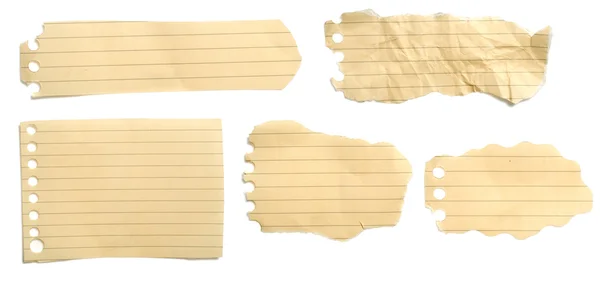 Set Of Brown Torn Papers — Stock Photo, Image