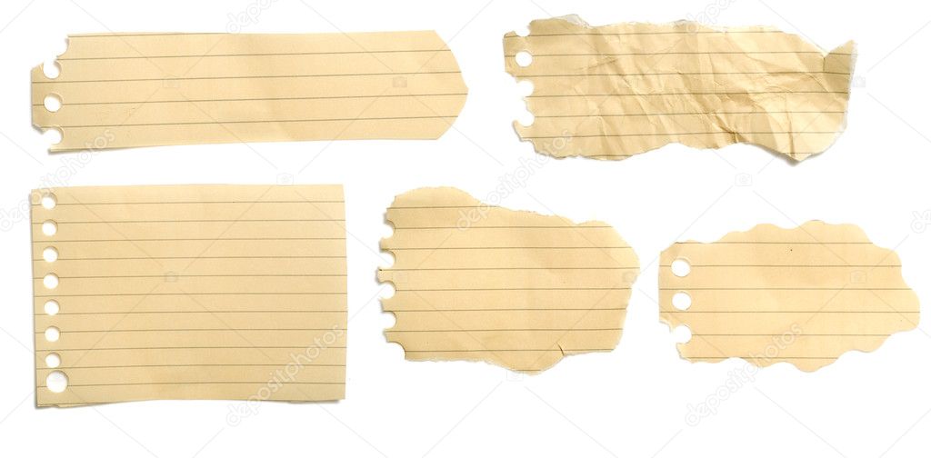 Set Of Brown Torn Papers
