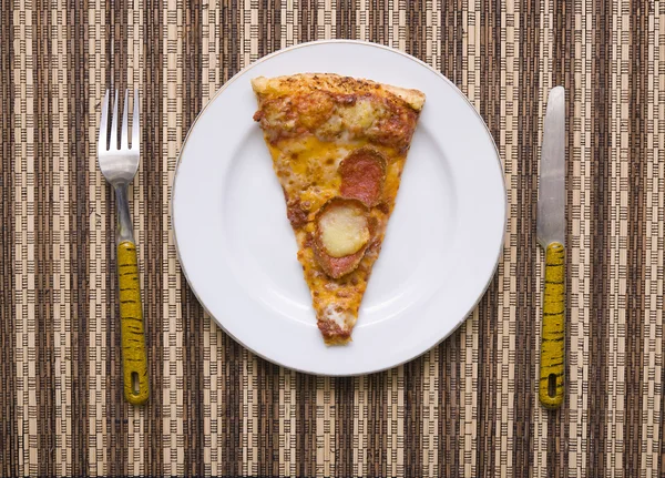 En pizzabit — Stockfoto