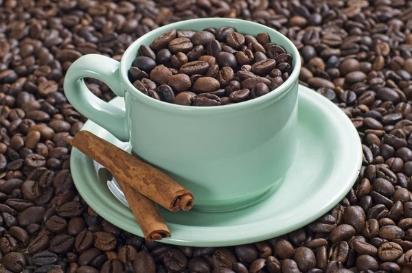 Šálek kávy bean — Stock fotografie