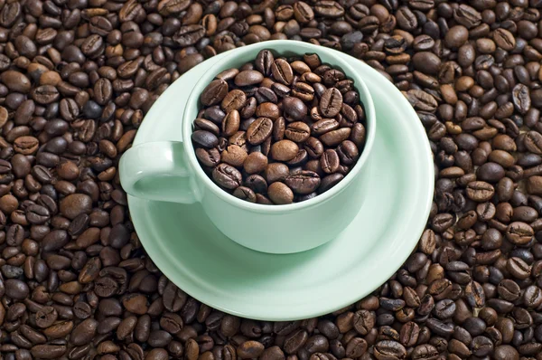 Šálek kávy bean — Stock fotografie