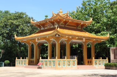 Chinese temple on Mount Pratamnak in Pattaya, Thailand clipart