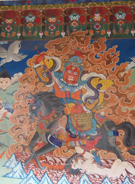 Buddhistische Klosterfresken sind über 500 Jahre alt — Stockfoto