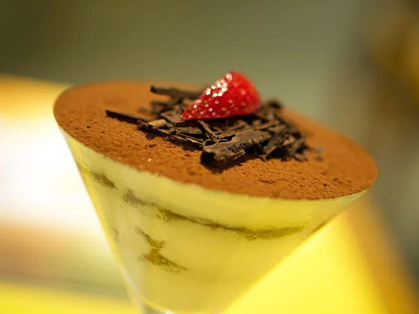 A martini pohár tiramisu Stock Kép