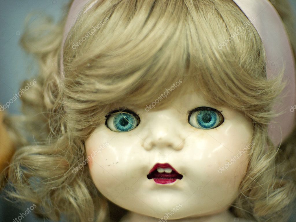 Creepy blonde hot sale doll