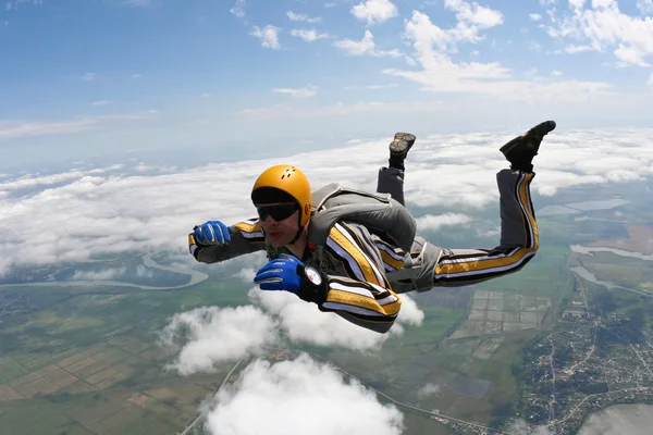 Parachutespringen foto. — Stockfoto