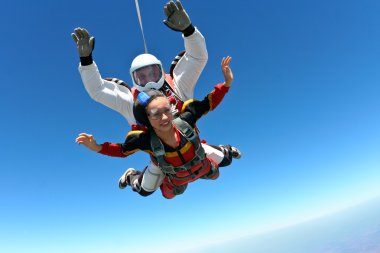 skydiving fotoğraf. Tandem.