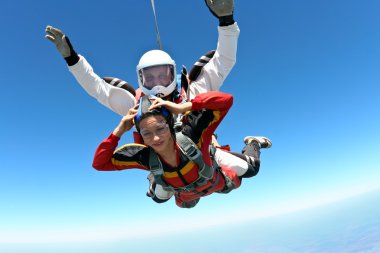 skydiving fotoğraf. Tandem.