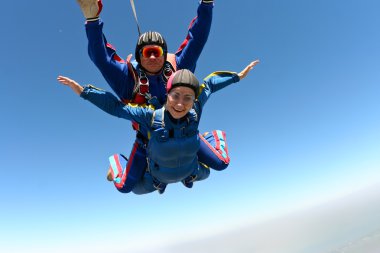 skydiving fotoğraf. Tandem.