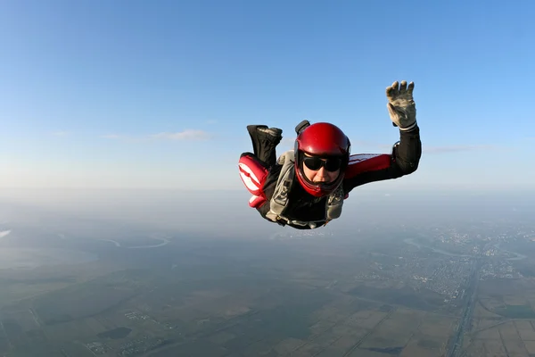 Parachutespringen foto. — Stockfoto