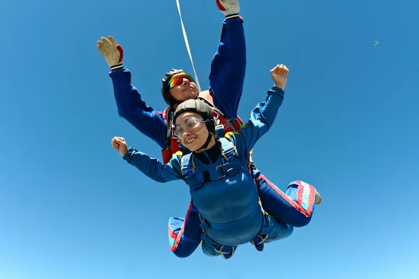 Fotografia de Skydiving. Tandem. . — Fotografia de Stock