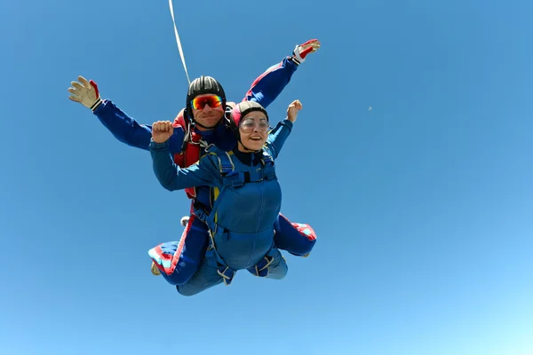 Skydiving photo. Tandem. — Stock Photo, Image