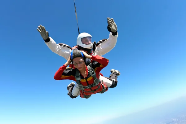 Fotografia de Skydiving. Tandem. . — Fotografia de Stock