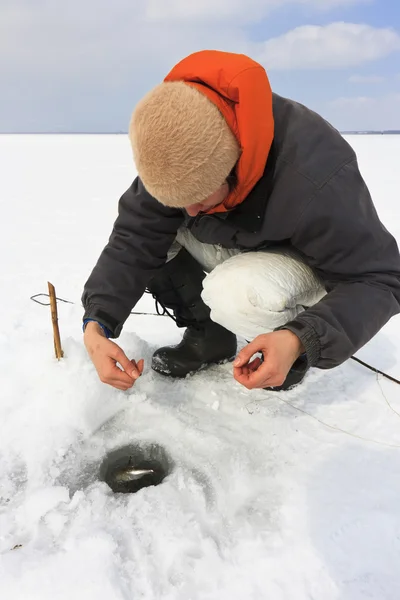 Pêche sur glace — Photo