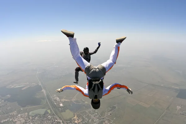 Parachutespringen foto — Stockfoto
