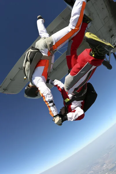 Zdjęcie skoki spadochronowe — Zdjęcie stockowe