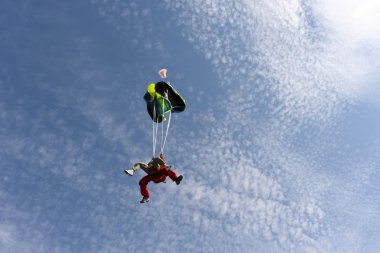 skydiving fotoğraf. Tandem.