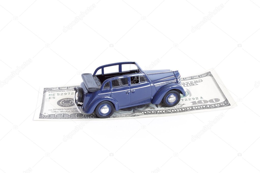 Model of the car with a denomination