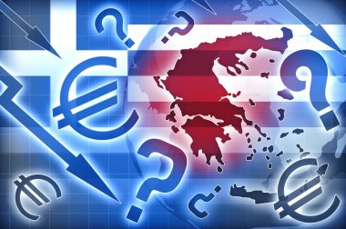 Greece crisis clipart