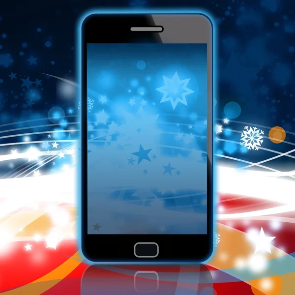 Kerstmis mobiele telefoon achtergrond — Stockfoto